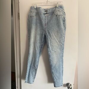 Terra & Sky Acid Wash Stretch Jeans- Size 14W